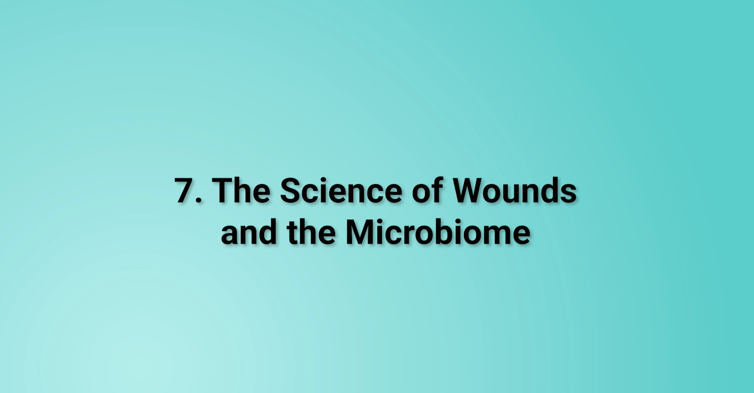 The Science of Wounds and the Microbiome